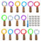 Mifengdaer 16 Pack Wine Bottle Lights - 8 Color Cork Shaped 20 Micro LEDs, Battery Powered Copper Wire Fairy Lights (2m/7.2ft)
