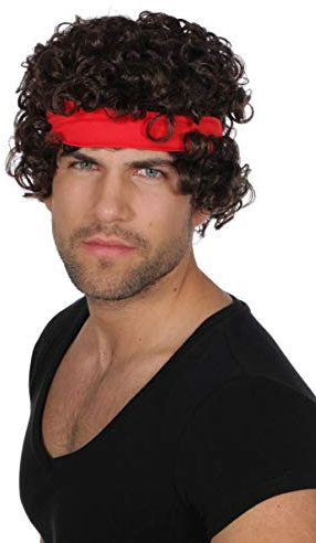 Wilbers Kostüm Zubehör Perücke Tennisspieler Lockenkopf Karneval Fasching