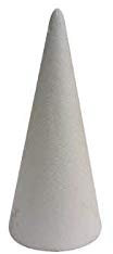 CREATIV DISCOUNT Styroporform, Kegel, 26 cm, 1 Stück