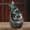 Keramik Räuchergefäß Drache Keramik Wasserfall Räucherstäbchenhalter Rauch Rückfluss Räuchergefäß für Home Office Dekor Ornament