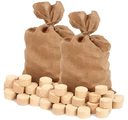 Floranica Holzbriketts 100% Gepresste Hartholzbriketts 2 x 12,5 kg Rundholzbriketts für Kamin Brikett Ideal für Kamin Ofen Kaminbriketts Holz Raketenofen Hohe Brennwert Raucharm