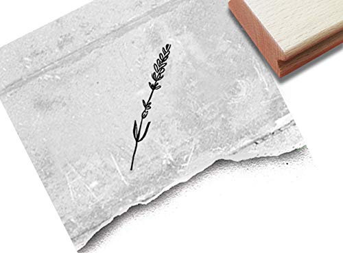 Stempel Motivstempel Lavendel Ranke II - Bildstempel für Karten Basteln Scrapbook Schilder Etiketten Garten Deko Geschenk - zAcheR-fineT (klein ca. 4 x 28 mm)