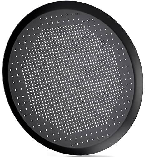 Beasea Pizza Pan with Holes, 13 Inch Nonstick Aluminum Alloy Round Vented Pizza Pans Pizza Crisper Pan Pizza Baking Tray Bakeware for Home Restaurant Kitchen