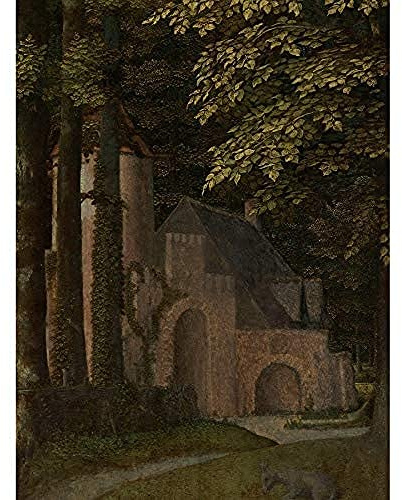 Artery8 Gerard David Blick auf ein Waldschloss Ungerahmter Leinwanddruck 30x40 cm