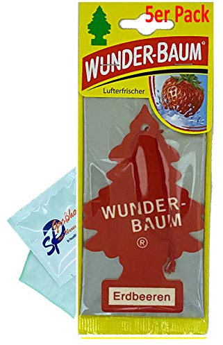WUNDER-BAUM 5 Stück Erdbeere Lufterfrischer Duftbaum Wunderbaum Original