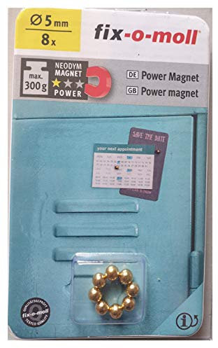 Fix-O-Moll Magnetkugeln 8 Stck - je 5 mm Durchmesser, Rund, Eisen
