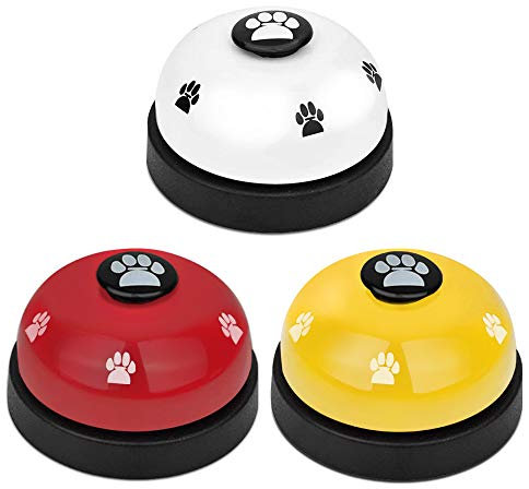 maxin 3er-Set Hund Hündchen Haustier Töpfchen Trainingsglocken, Hund Trainingsglocken für Tür Kleine Hundekatze, Außen, Interaktives Spielzeug Haustier Werkzeug Kommunikationsgerät