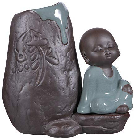 Cabilock Vase Hydroponique Zen Céramique Pot De Rétro pour Décoration De Bureau Salon Ornement De Jardin Zen pour Plantes Et Accessoires De Maison