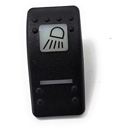 Unbekannt Panel-Drucktaste-Schalter 701/58826 für JCB, Schwarz, Normalerweise Offen, EIN-AUS