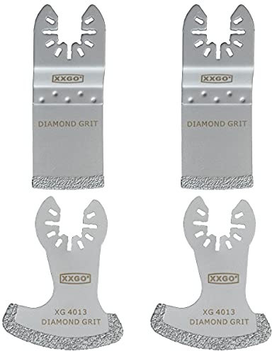 XXGO 4 Pcs Diamond Oscillating Multi Tool Blades for Removing Grit Grout XG4202S
