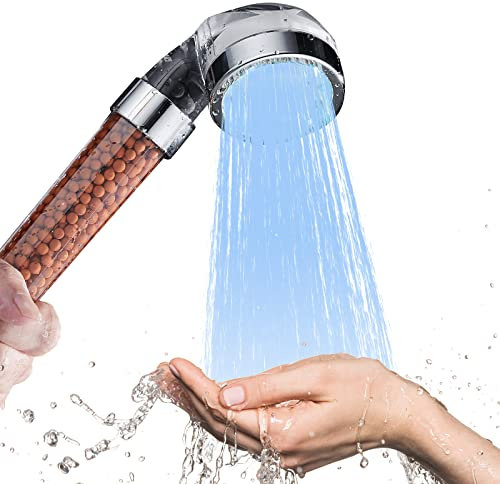 LED Handheld Shower Head high Pressure, Filter Filtration Water Saving 3 Modes