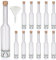 Geniess-Bar! Flaschen Set 12x 100ml hochwertige Glasflaschen leer mit Korken, Kapseln & 1 Trichter zum selbst Befüllen Whiskyflaschen Ginflaschen Likörflaschen Schnapsflaschen