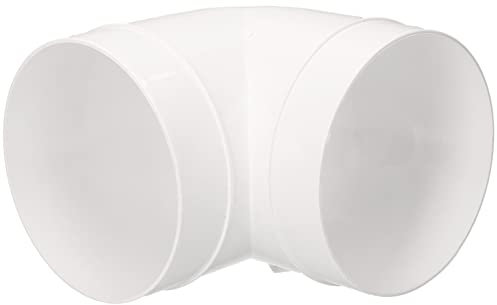 KOTARBAU® - Raccordo a gomito per tubi di ventilazione, Ø 100 mm, angolo di 90°, plastica bianca