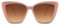 Cheapass Sonnenbrille Günstige Sonnenbrille fraulich-große und moderne Cateye/Butterfly Sonnnbrille in pink mit braunen Verlaufsgläsern und silbernen Metallbügeln UV400-geschützt