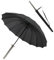 ZXF Regenschirm mit Metall langem Griff, Samurai-Schwert für den Außenbereich, Sonnen- und Regen-Regenschirm, Winddicht, wasserdicht, Anime-Motiv, schwarz, gerade