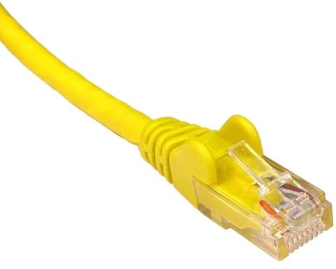World of Data 1.5m YELLOW CAT6 Network Cable - Ethernet - LAN - Patch - Compatible with Internet, Broadband, Router, Hub, Modem-10/100/1000 - Gigabit 4 PACK