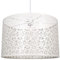 Unique Marrakech Designed Large Cream Metal Circular Pendant Light Shade with Floral Decor | 40cm Diameter | Maximum 60watt Bulb Allowed by Happy Homewares