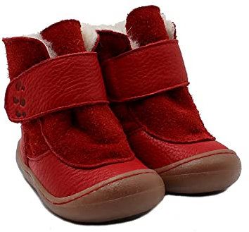 Pololo Jungen Unisex Kinder Karla Wolfutter rot Schneestiefel, 25 EU