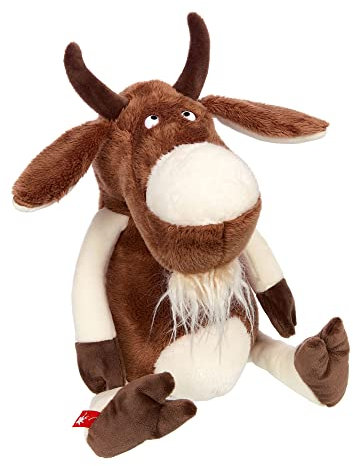 SIGIKID 42830 Kuscheltier Ziege Borty Boss, Country Crunchy Plüschfigur, Charakter Stofftier zum Sammeln, Spielen, Kuscheln, für Kinder ab 12 Monaten, Braun-Weiß/Ziege 32 cm