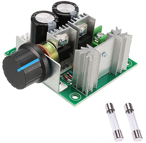 DAOKAI 10A PWM DC Motor Speed Controller modul 12V-40V Motor Variabler Drehzahlregler Hochstromschutz Voltage Regulator Dimmer mit 10A Glassicherung, für Arduino