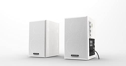 Sistema Audio Empire ECO-100 PLUS White, 100 Watt, con funzione Risparmio Energetico, staffe da parete, amplificato.