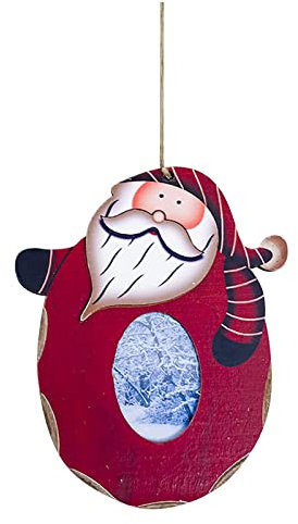 TianWlio Weihnachten Bilderrahmen Ornamente Weihnachtsbaum Karte Bilderrahmen Anhänger Weihnachten Schneemann Mann bemalt Anhänger Heizlampe Terrasse Elektrisch (A, One Size)