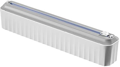 IMPREC Distributeur De Film Plastique,Découpeur De Film Adhésif,Boîte De Découpe De Film Adhésif Ajustable,Distributeur De Film Aluminium avec Découpeur (Color : Grå, Size : 100Mplasticwrap)