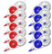 Uktunu Korrekturroller Set 10 Stück Korrekturband Korrekturmaus Roller Mäuse 12m x 5mm White Out Tape für Studenten kinder, im Büro arbeitendes Personal, Rot und blau