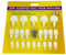 Orbitron 22 Pcs Plastic Wall Hooks with Nails and Screws Assorted Sizes White Hooks