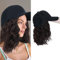 TESS Extensions mit Baseball Cap 20 cm, Dunkelbraun Cap mit Haaren Damen Kurz Gewellt, Verstellbar, Mottoparty, Karneval Hat Perücken für Frauen Mütze mit Haaren