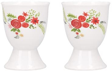 Eierbecher Porzellan 2er-Set Blumen neuetischkultur