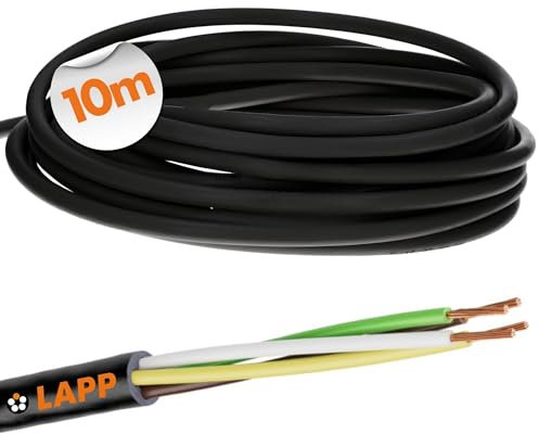 10 Meter Lapp 1030256 LiYY PVC- Steuerleitung 3x0,5 mm² schwarz I LED Kabel 3 adrig I Datenleitung I Signalleitung I lötbares Kabel