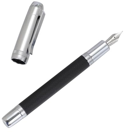 134mm Office Fountain Pen Screw Cap Fine F Nib Writing Gift Smooth Writing Pens, Nice Writing Pen for Men & Women