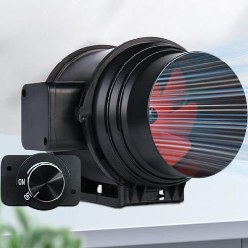 BETAM Inline Extractor Fan with Temperature And Humidity Controller,Bathroom Exhaust Fan,IPX4 Waterproof,220V Duct Fan,for Cooling,Booster,Grow Tents,Hydroponics Ventilation,4 inches