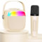 JYX Karaoke con Microfono Inalambrico, Máquina de Karaoke Completo Altavoz Bluetooth con Micrófonos Karaoke Portátil para Infanti Adultos Fiestas en Casa Soporte Tarjeta TF, Disco USB
