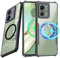 Guizzcg Cover per Motorola Moto Edge 40 Custodia [Compatibile con Magsafe] Morbida TPU Bumper + Retro Acrilico Trasparente Airbag di Grado Militare Antiurto Protezione, Nero
