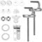 Toilet Seat Fittings, 1 Set Hinge Fixing Replacements, Toilet Seat Hinge-Stainless Steel Toilet Seat Fittings,Replacement Hinge with Fittings and Repair Parts,Compatible with Most Standard Toilets