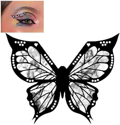 Schmetterling Eyeliner Schablone, Schmetterlingsflügel Eyeliner-Stempel, Geflügeltes Eyeliner-Werkzeug, Wiederverwendbare Flexible Flügel-Lidschatten Schablonen, Multifunktionales Augen Make up Tool