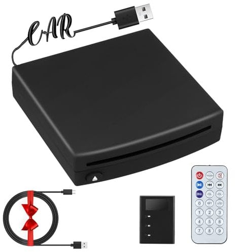 Lettore CD per Auto con Telecomando, (Compatibile con Tutti i Modelli) Autoradio Lettore USB CD/DVD Esterno per Interfaccia Stereo Connessione USB Lettore di Navigazione GPS (Aggiornato)