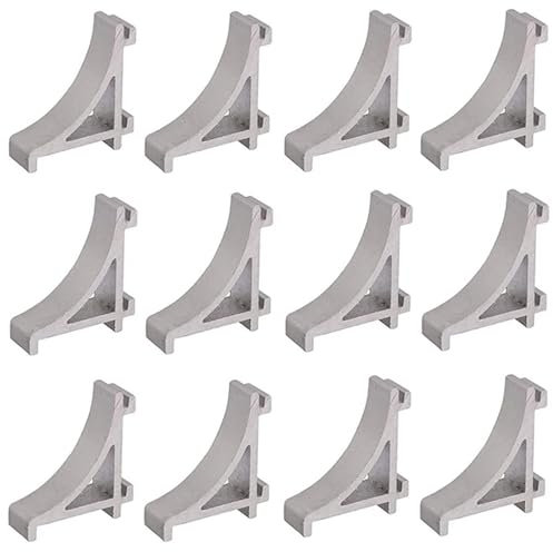 12 Pcs Refrigerator Shelf Clips Silver Fridge Cooler Shelf Support Replacement Freezer Shelf Clip for Refrigerator Cooler Freezer Fridge Shelves Kitchen