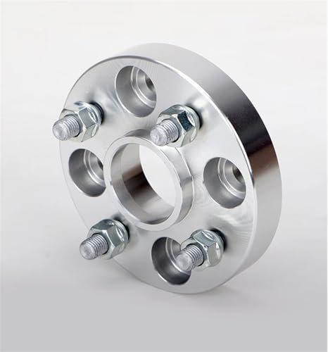 Wheel Spacers 2 Stück 15/20/25/30/35mm PCD 4X100 Zentrum Bohrung 56,6mm Rad Spacer Adapter M12XP 1,5 Für FIAT Für OPEL Auto Wheel Spacer Lug Wheel Spacers(2PCS 25mm Silver)