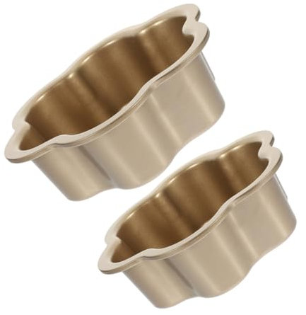 MAGICLULU 2pcs Flower Cake Mold Flower Cake Pan Bakeware Carbon Steel Non-Stick Detachable Bottom