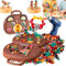 Kids Tool Set - 203PCS Magic Montessori Play Toolbox Bear with Electric Drill & Screw Tools, Creative Mosaic Puzzle Pretend Play Kit for Kids Ages 3-12 (Bear)