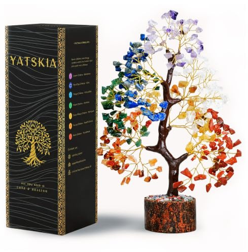 YATSKIA 7 Chakra Tree Of Life, Crystal Tree, Crystals And Gemstones, Healing Crystals, Birthday Gifts For Women, Decorative Home Accessories, Living Room Decor, Spiritual Gifts For Women