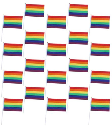 Happyyami 40piezas Banderas De Portátiles Para Desfiles De Banderas De Gay y Celebraciones Lgtbi