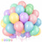 100 Luftballons Pastell,12 Zoll Makronen Ballons Helium Balloons,Bunte Luftballon Girlande,Regenbogen Luftballons Geburtstag Hochzeit Babyparty Party Deko