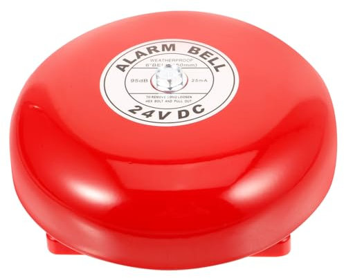 Veemoon Ringing Bell House Alarm Alarm Systems for Your Home Wired Doorbell Emergency Bell Station Extra Loud Doorbell Iron Red