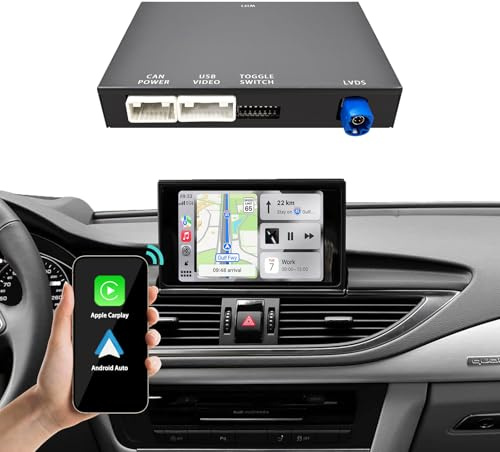 Retrofit Kit Decoder für Audi A6 A7 2012-2016 mit 6.5 Screen RMC System | Wireless CarPlay & Android Auto, Plug & Play, Unterstützt MirrorLink und Navigation