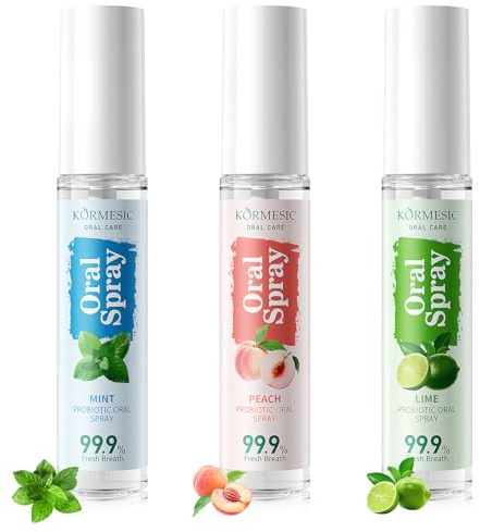 Mundspray Mit Fruchtgeschmack,3 Stück 18 ml Atemerfrischer Mundspray | Gegen Mundgeruch Tragbares Spray,für Frischen Atem,Gegen Mundgeruch (Farbe-C)