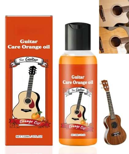 Gitarren Pflegeöl, Reinigungs und Pflegeöl für Gitarren, Griffbrett-Zitronenöl & Politur, Griffbrett-Reiniger und Pflegeöl für Musikinstrumente, Gitarrenzubehör zur Reinigung und Pflege, 120ml